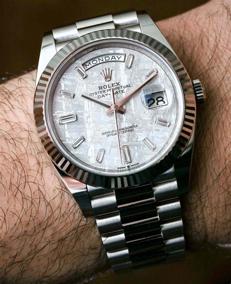 rolex meteorite white gold|rolex meteorite price.